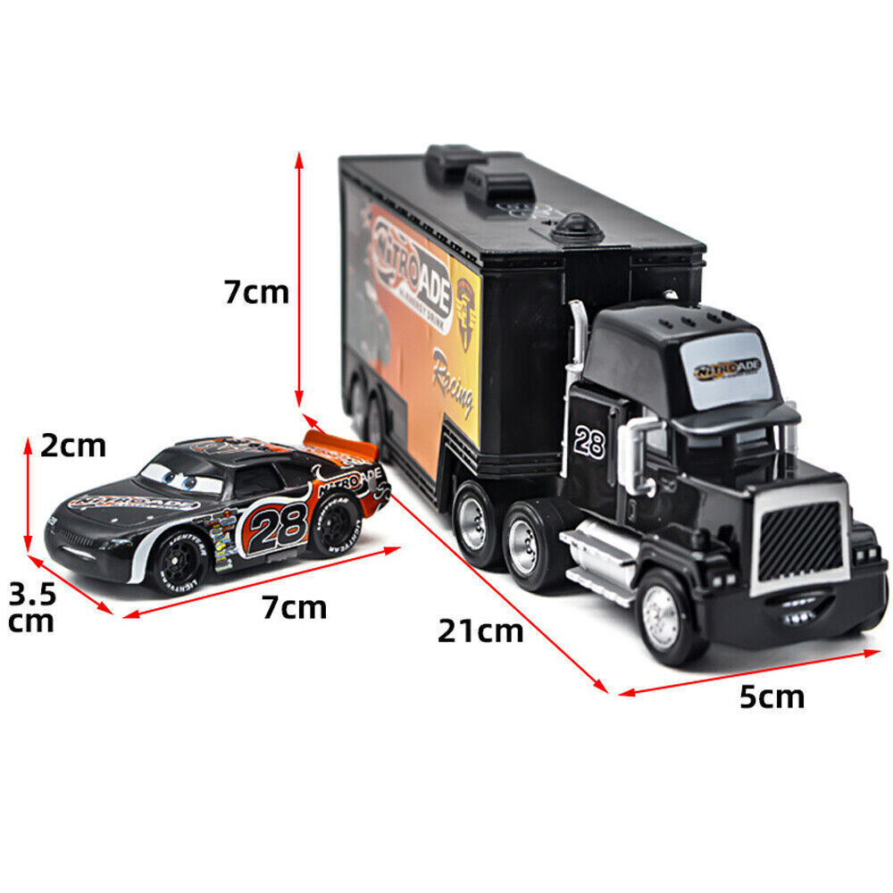 Lightning McQueen Mack Hauler Truck & Car Disney Pixar Gift Cars Set Model Toys - Picture 225 of 288
