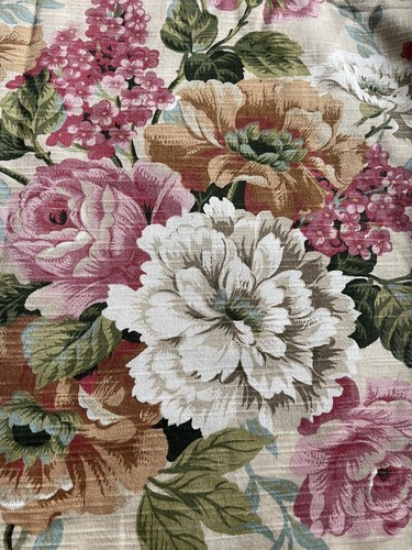 TRAUMHAFTES VINTAGE BLUMEN GARDINEN PAAR ECHT ALT TOP ZUSTAND LANDHAUS