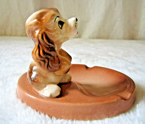 Vintage Cocker Spaniel Hund Aschenbecher Schmuckschale Keramik Mid Century - Bild 6 von 12