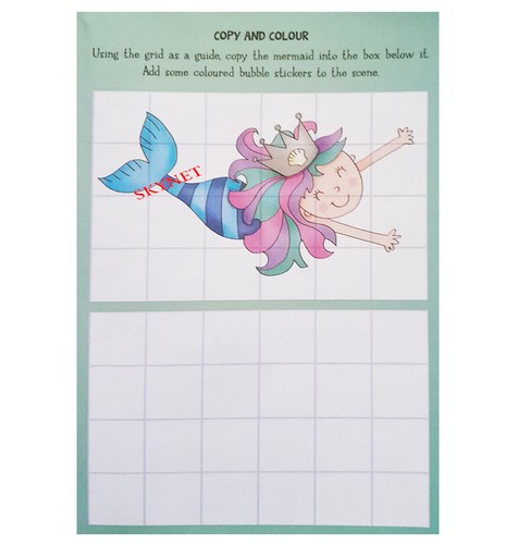 Children's Colouring Books For Girs Sticker Activity Book Princess Mermaid Fairy - Picture 58 of 61