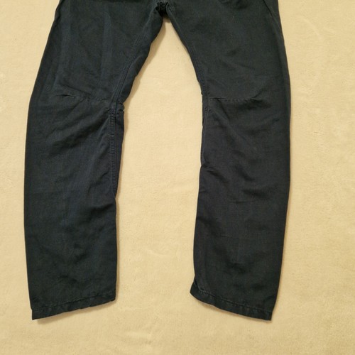 Diesel Pants Trousers Mens 29x25* Black Linen Blend Tapered Mid Rise - Picture 6 of 11