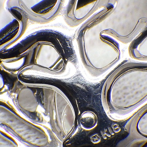 MIKIMOTO Choker Coral Motif 110th Anniversary Charity 1 Point Pearl 750WG - Picture 7 of 9