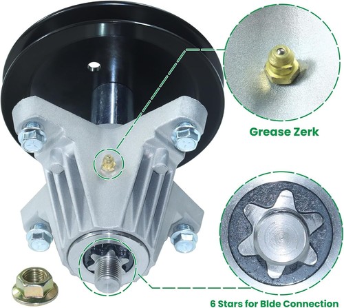 Cost-Saving 2 Pack 918-06991 Spindle Assembly for Huskee and Craftsman Tractors - Picture 8 of 11