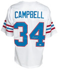 Houston Oilers Earl Campbell Autographed Pro Style White Jersey BAS Authentic...