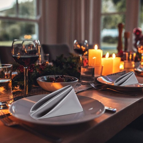 24 Pieces Satin Napkin Square 20 x 20 Inches Dinner Napkins Weddings Party Na... - Picture 6 of 7