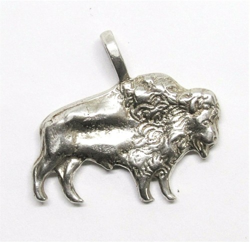 STERLING SILVER BUFFALO PENDANT #77G200131 - Picture 1 of 2