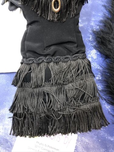 20” Artisan Made Outfit For Cissy Sized Dolls Black Flapper Dress Boa Set i51 - Picture 6 of 15