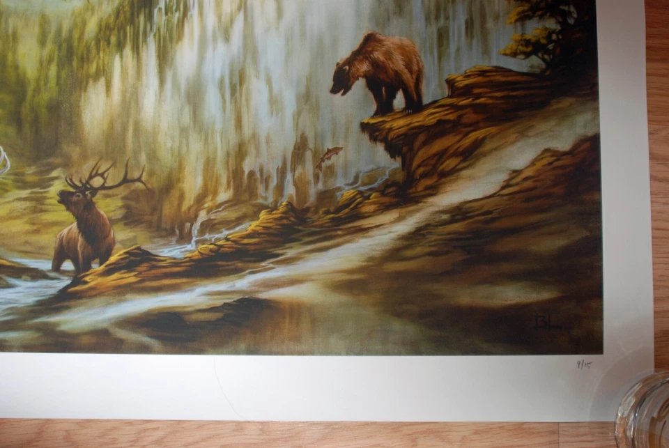 Póster Brin Levinson impresión artística OREGÓN S# 9/15 surrealismo pop pastor fairey alce Foto 4 de 4