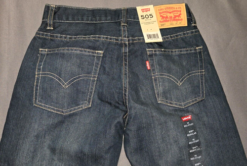 Boys Levi's 505 Regular Fit Jeans Size 14 27 x 27 NWT - Picture 4 of 5