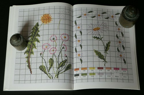 POINT DE CROIX / JARDIN / FLEURS / MANGO points de vente PRATIQUE / BRODERIE COUTURE MODELES