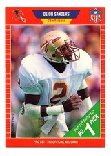 1989 Pro Set Deion Sanders RC - #1 Pick Atlanta Falcons