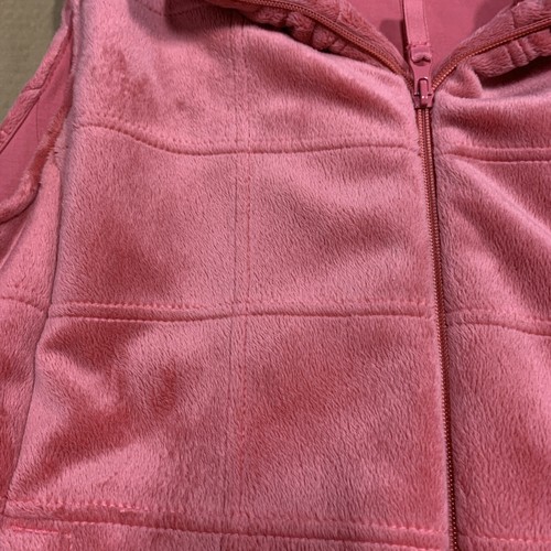 Chaleco acolchado polar rosa caqui británico para mujer talla grande bolsillos cremallera completa forrado - Imagen 2 de 18