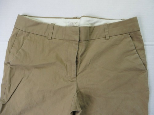 Womens J Crew Stretch Khaki Chino Cotton/Spandex Pants Size 8R Actual 33X30 - Picture 1 of 6