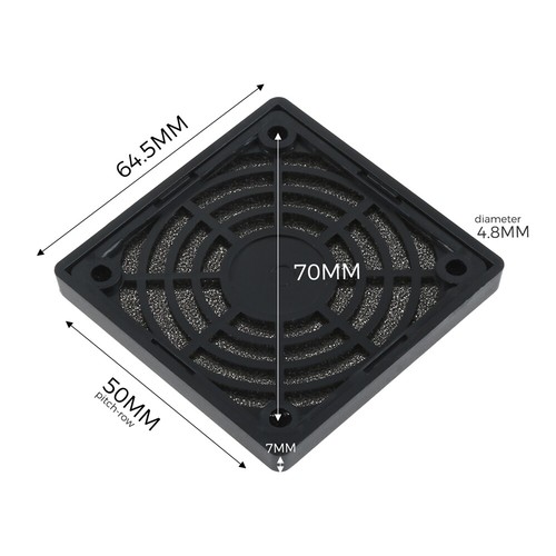 Black ABS Fan Filter Anti Dust Mesh Cover Dustproof for 4-12cm USB Cooling Fan - Picture 16 of 24