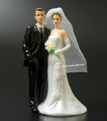 BRIDE AND GROOM WEDDING FIGURE PLASTIC CAKE TOPPER RECUERDO DE BODA Couple G Sca - 第 6/6 張圖片