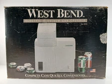 Vintage 1991 West Bend ELECTRIC ALUMINUM CAN CRUSHER Complete In Box WORKS!