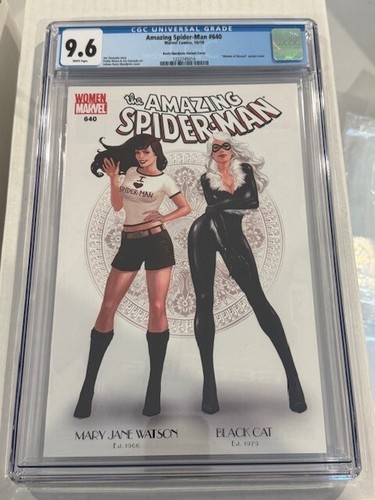 Amazing Spider-Man 640 CGC 9.6 White 2010 Women of Marvel Variant Black Cat & MJ