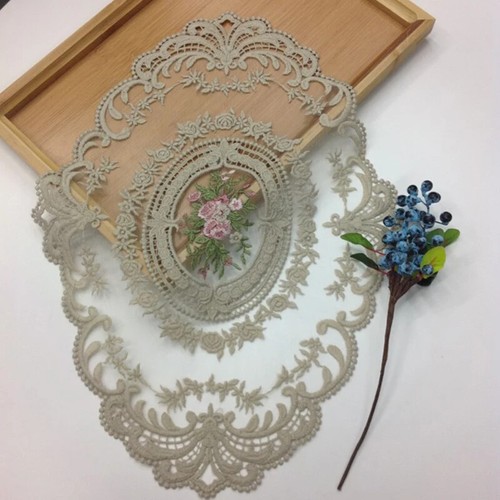 Lace Placemats Coffee Mug Coaster Party Dinner Table Tablecloth Props - Imagen 12 de 22