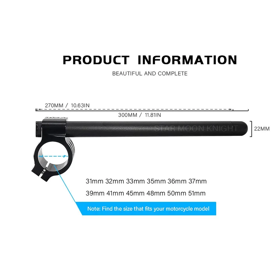 Braçadeira de barra de cabo 53 mm com clipe para tubo de garfo para Ducati 748/749/848/749/999/1098/1198 - Imagem 3 de 4