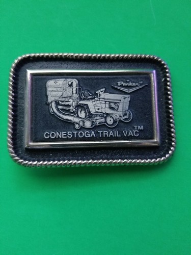 Parker Conestoga Trail Vac Metal Vintage Belt Buckle - Picture 1 of 6