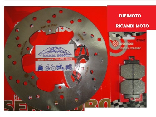 Bremsscheibe BREMBO + Beläge Hinten Piaggio 125 Vespa Gtv 2008 738