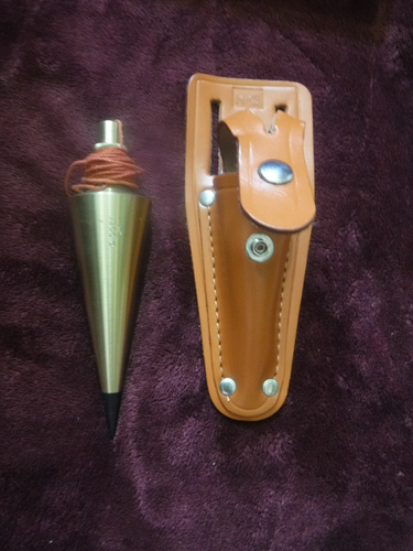 16oz K&E Plumb bob 830010 with K&E leather sheath in excellent condition unused - Picture 10 of 13