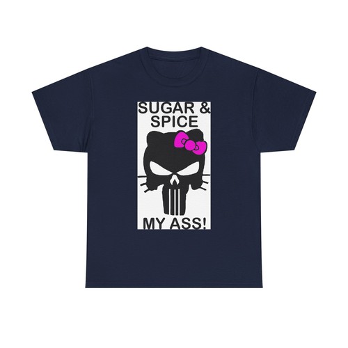 Tee Shirt - Sugar & Spice My Ass Skull With Bow Image - Picture 34 of 53