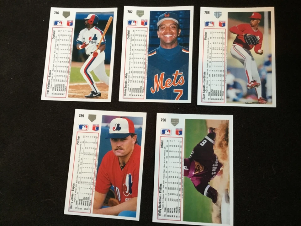 1991 Upper Deck Sequential  Baseball Cards #786 - 790  lot of 5 cards mint new - Image 2 of 2