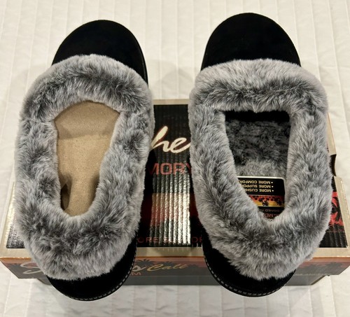 Skechers Women's cozy campfire toasty suede w/faux fur inside & out-Black-SZ 9.5 - Picture 11 of 24