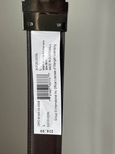 Men's SWISSGEAR Reversible Contemporary Buckle Belt - Black/Brown L - Picture 5 of 10
