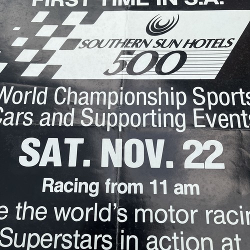 Rare Original Kyalami Race Track Poster-Southern sun Hotels 500-WC Sports Cars - Picture 2 of 2