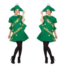 Womens Christmas Cosplay Set Personality Christmas Tree Costume Stage Decoration