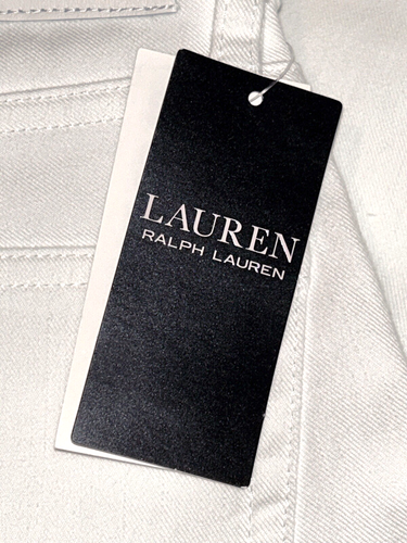 RALPH LAUREN LAUREN CURVY MID-RISE SKINNY LEG JEANS SUPER STRETCH WHITE POLO M 8 - Picture 14 of 17