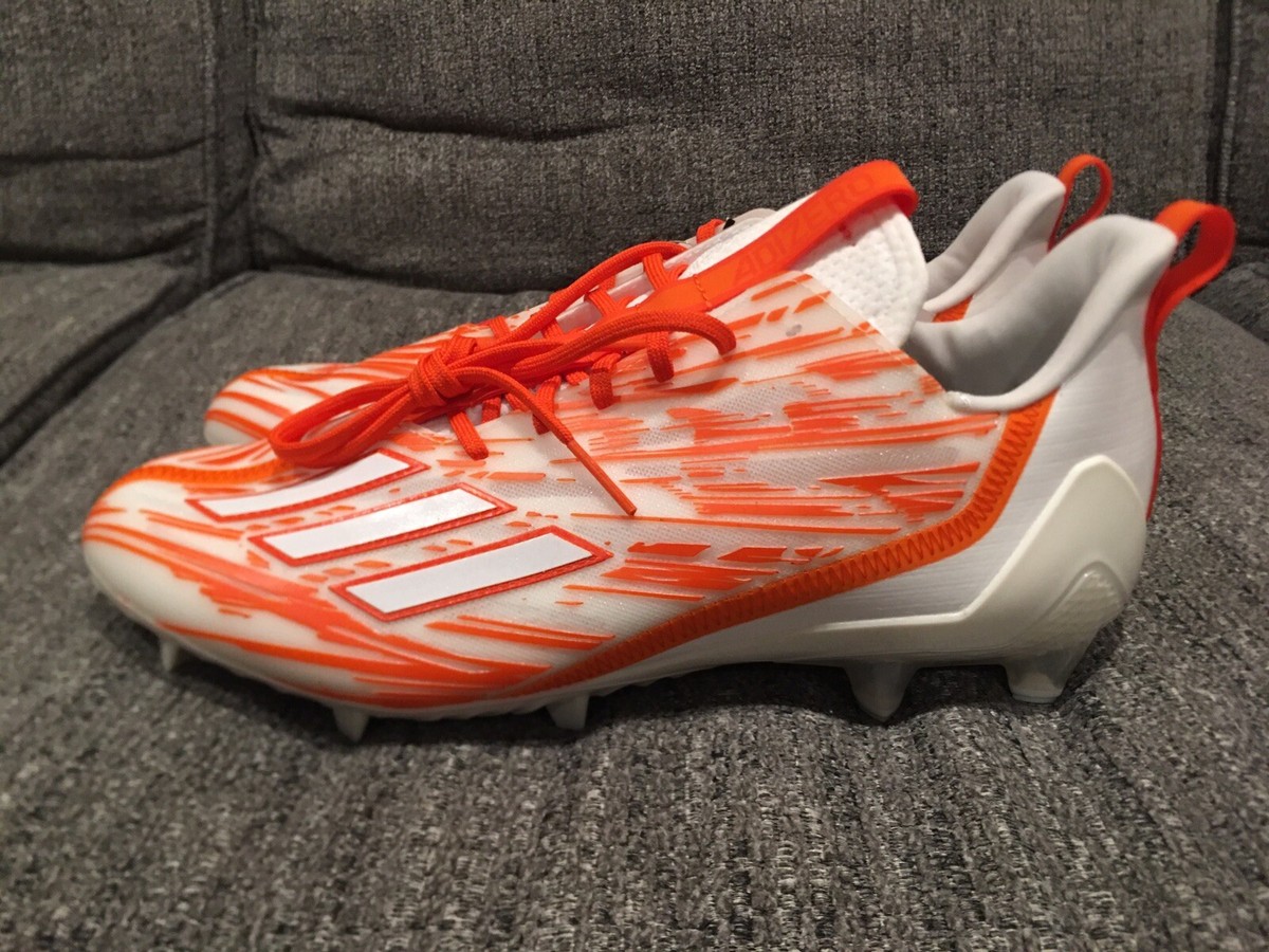 Adidas Adizero Football Cleats Orange White Creamsicle Mens Size 12.5 HO3639 61v02jpBdAL._AC_UY900_.jpg main image 2