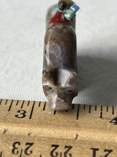 Zuni Bear Fetish Daryl Shack Sr Opal Gifts Eyes Labradorite 1010 - Picture 6 of 7