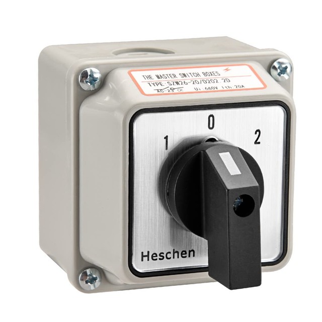 Heschen Universal Rotary Cam Selector Changeover Switch SZW26-20/D202.2D with 3 Heschen Universal Rotary Cam Selector Changeover Switch SZW26-20/D202.2D with 3