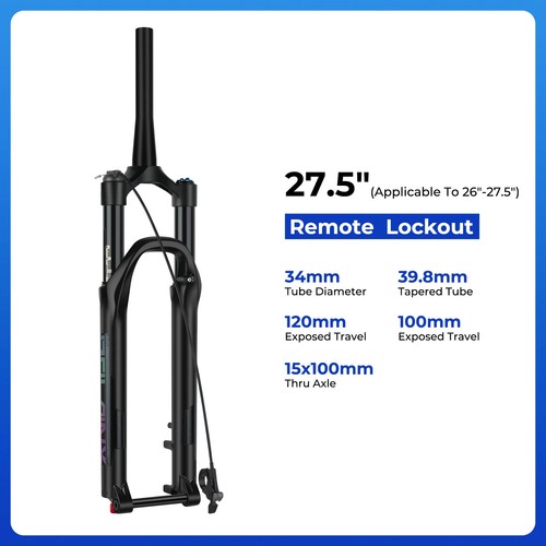 29er MTB Bicycle Thru Axle Air Fork Rebound Adjustment Boost Suspension Forks - Picture 8 of 40