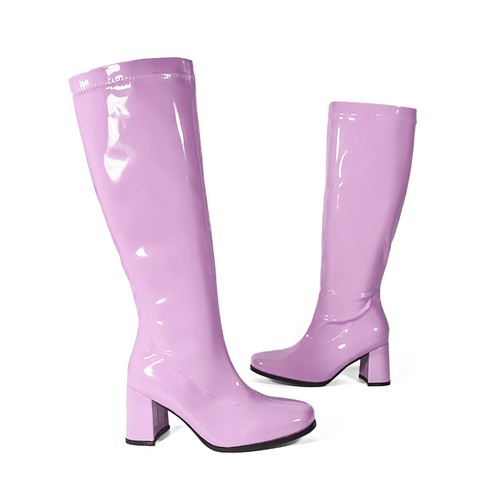 Damen Kostüm Party Go Go 1960er & 1970er Jahre Retro-Look Mädchen Absätze Stiefel - Bild 21 von 22
