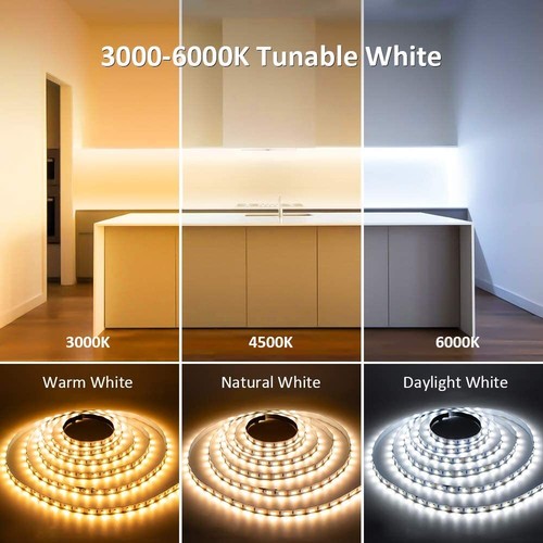 Novostella Tira LED 6/12m Blanco/Blanco Frío Tira de Luz Cinta con Mando a Distancia - Imagen 2 de 13