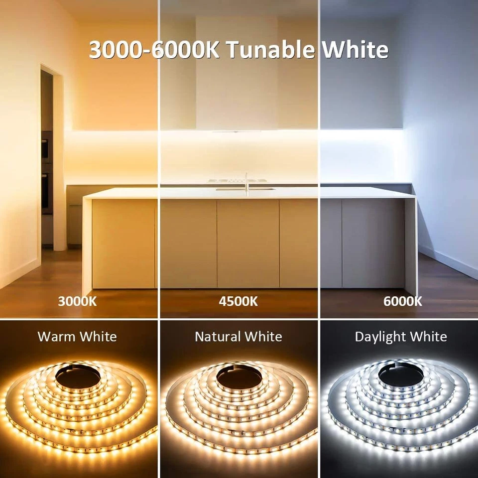 Novostella LED Streifen 6/12m Weiß/Kaltweiß Licht Strip Band mit Fernbedienung - Bild 2 von 4