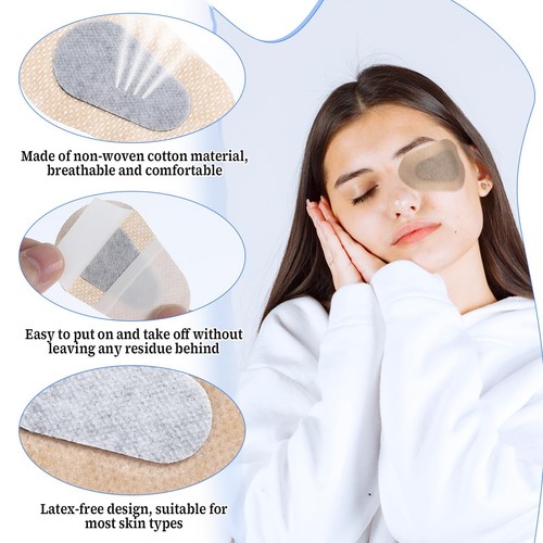 40 Pcs Disposable Adhesive Eye Patches Eye Pad Bandage Light Blocking Stickers - Picture 6 of 7