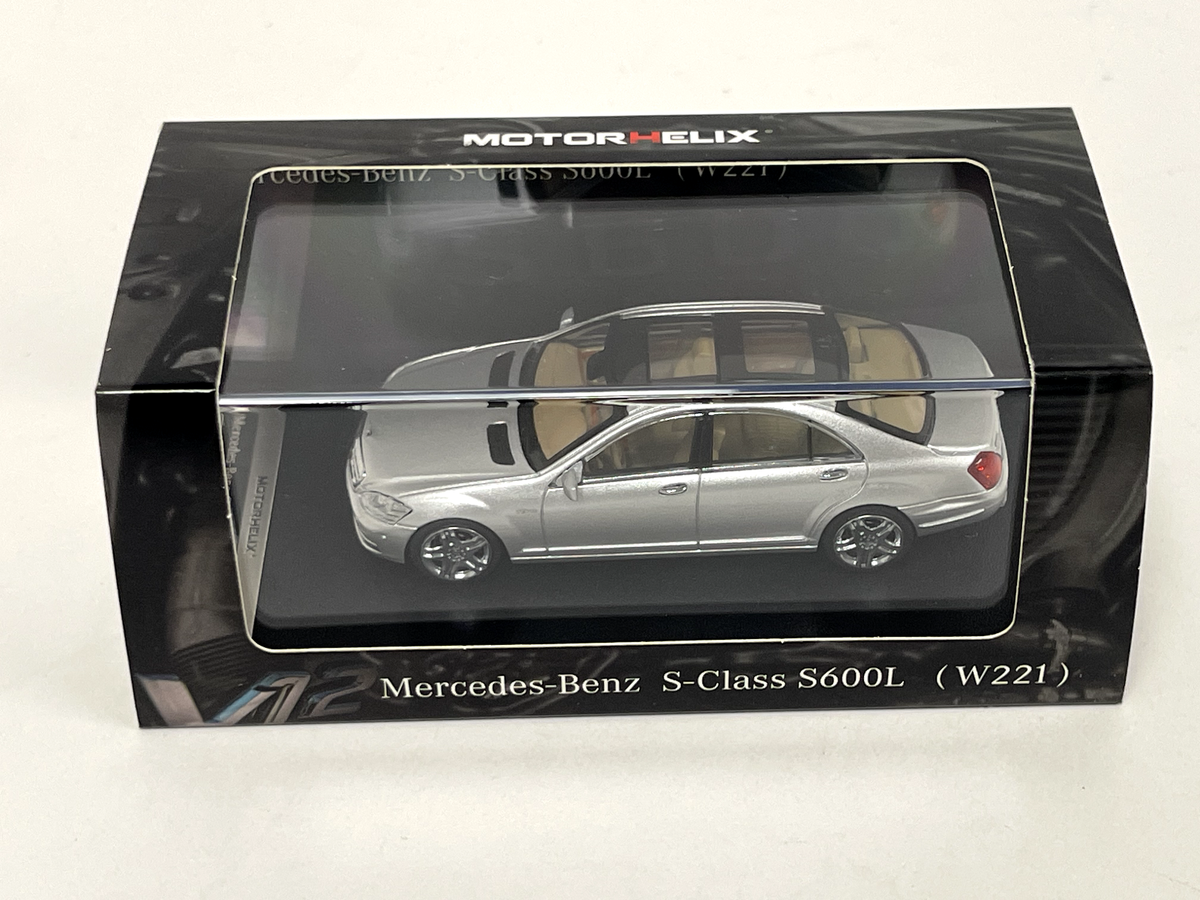 1/64 Motorhelix Mercedes Benz S Class S600L ( W221 ) in Silver 64