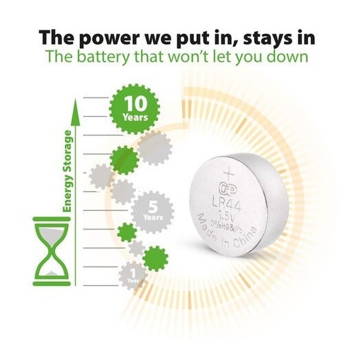 GP 186 LR43 Button Cell Batteries 1.5V Alkaline Consistent Energy Supply - Picture 3 of 5