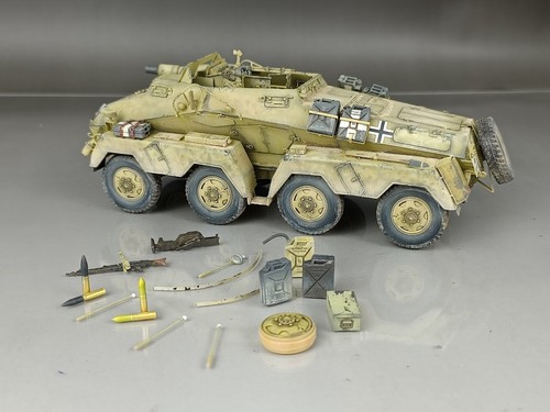 1/35 gebaut WWII German DAK Sd.Kfz 233 8 Rad mit 7,5cm Geschütz 10.Pz.Div Tunesien 1943 - Bild 16 von 17