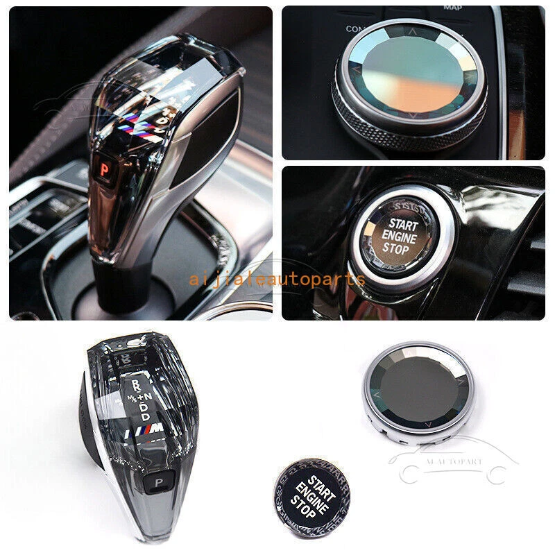 LED Crystal Gear Shift Knob Plug&Play Replace For BMW 1 2 3 4 5 6 7 X3 X4 X5 X6 Foto 2 de 4