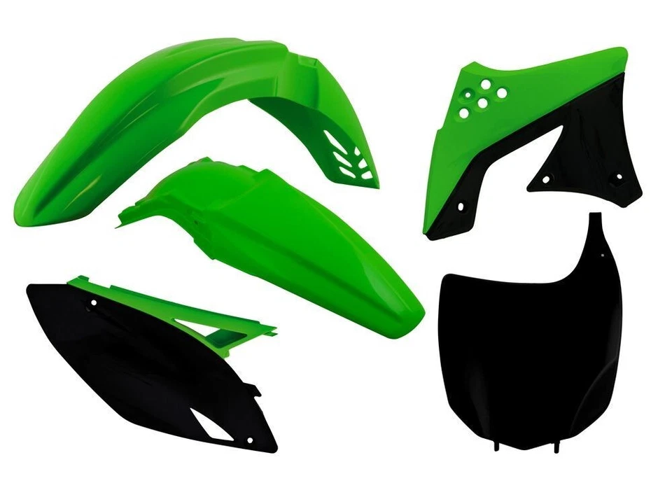 Kit Plastiques Carénages Kawasaki KXF 250 (2009 2010 2011 2012) Rtech Vert Noir - Photo 1/1