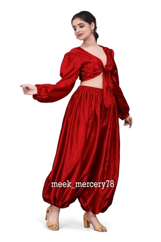 Belly Dance Costume Yoga Pant Color Ruffle Top+Harem Two piece plus size S131 - Picture 210 of 290