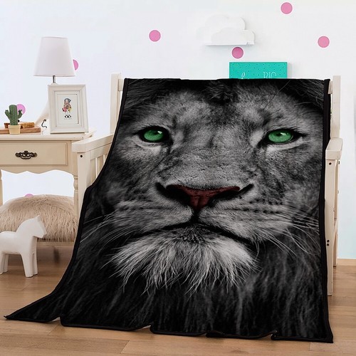 Lion Animal Blanket Throw Rug 150x200cm Size Warm Sofa Bedding Cover Decora NEW - Picture 2 of 5