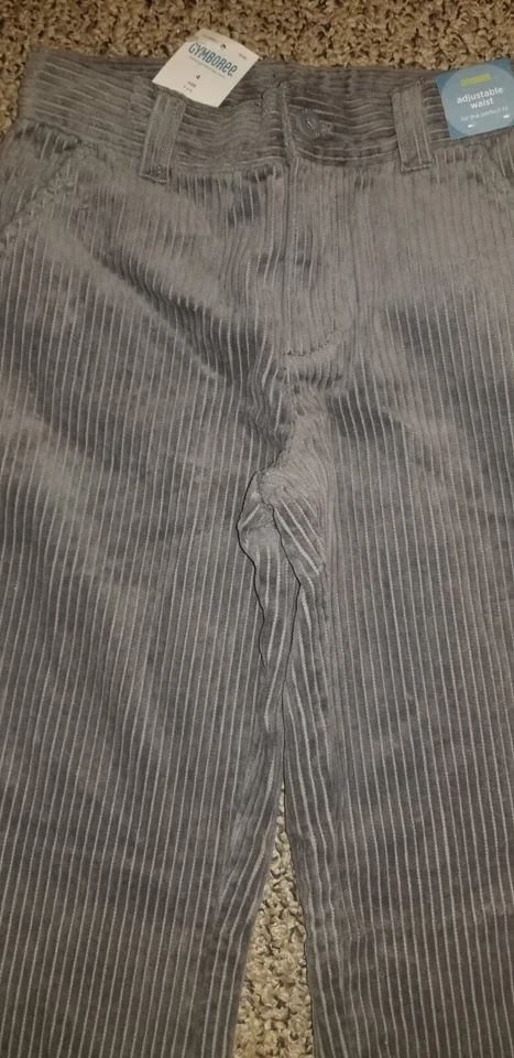 Talla 4 Nuevos PANTALONES DE PANA GRIS Gymboree Tradiciones Vacaciones Niño Navidad Algodón Foto 4 de 4