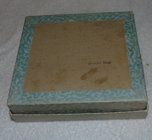Mini Childs Dresser Set Brush Comb Mirror IOB Salesman Sample Blue Mottle - Bild 10 von 10